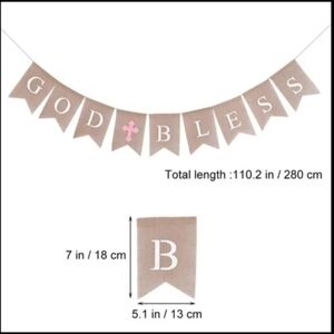 Babtism Girl Banner Wall Drop Used One Time